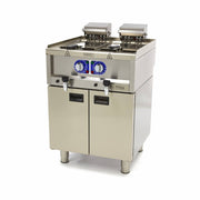 Friteuse - 2 x 10 L - 2 paniers - avec robinet de vidange - 400V
