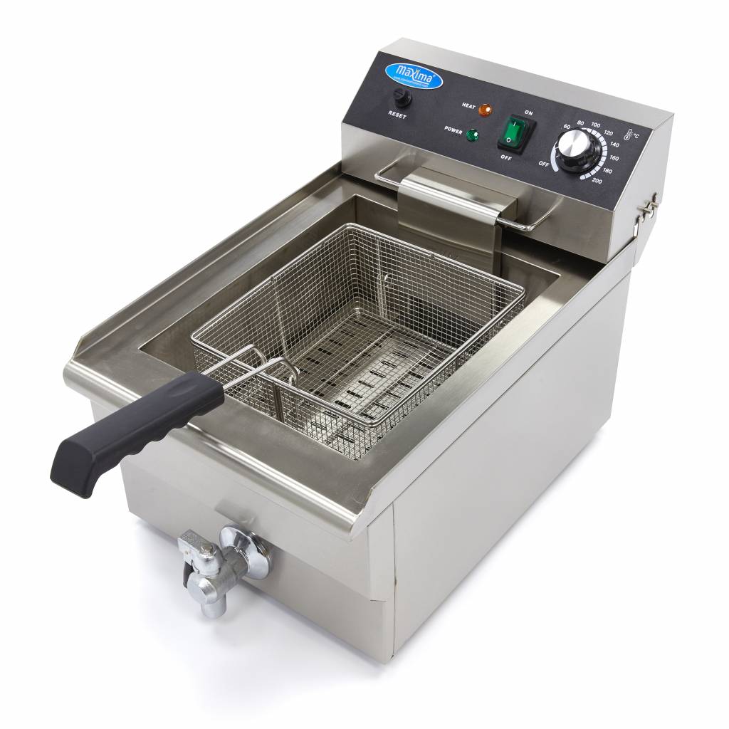 Friteuse - 16 L - 1 panier - avec robinet de vidange