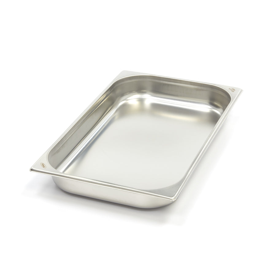 Bac gastronorme 1/1 GN en inox, profondeur 6,5 cm, pour cuisine professionnelle, de la marque Maxima.