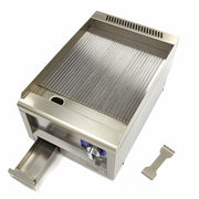 Gril de qualité commerciale - rainuré - unité simple - profondeur 60 cm - électrique