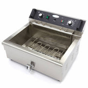 Friteuse - 20 L - 1 panier - avec robinet de vidange