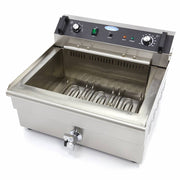 Friteuse - 30 L - 1 panier - avec robinet de vidange