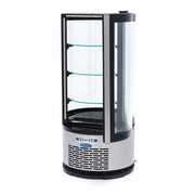 Vitrine à gâteaux réfrigérée Maxima ronde de 100L, 48 cm, vitrine pour présenter desserts et pâtisseries.