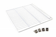 Étagère Maxima R / FR 400 pour congélateur, dimensions 45x45 cm, avec 4 clips de fixation, vue de l'intérieur.