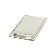 Récipient gastronorm 1/3 GN en acier inoxydable, profondeur 2 cm, pour préparation et stockage alimentaire.