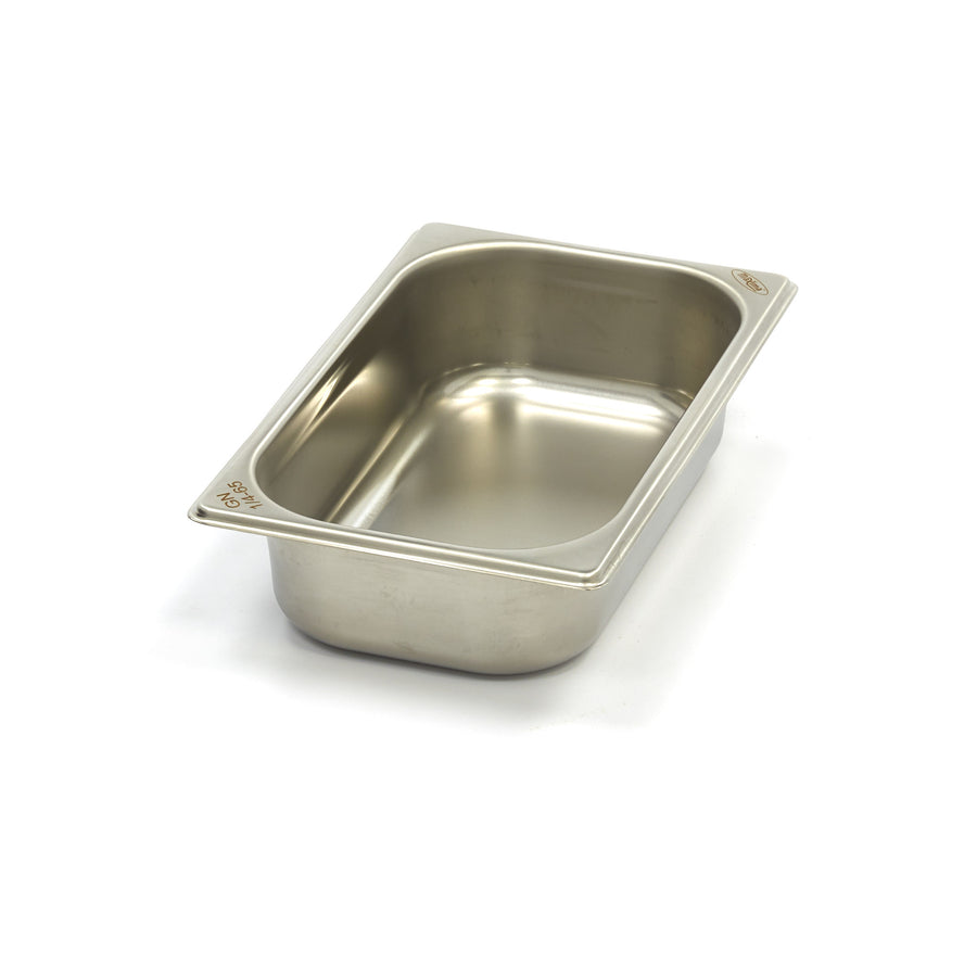Récipient gastronorm 1/4 GN en inox de 6,5 cm de profondeur, bac gastronorme Maxima pour cuisine professionnelle