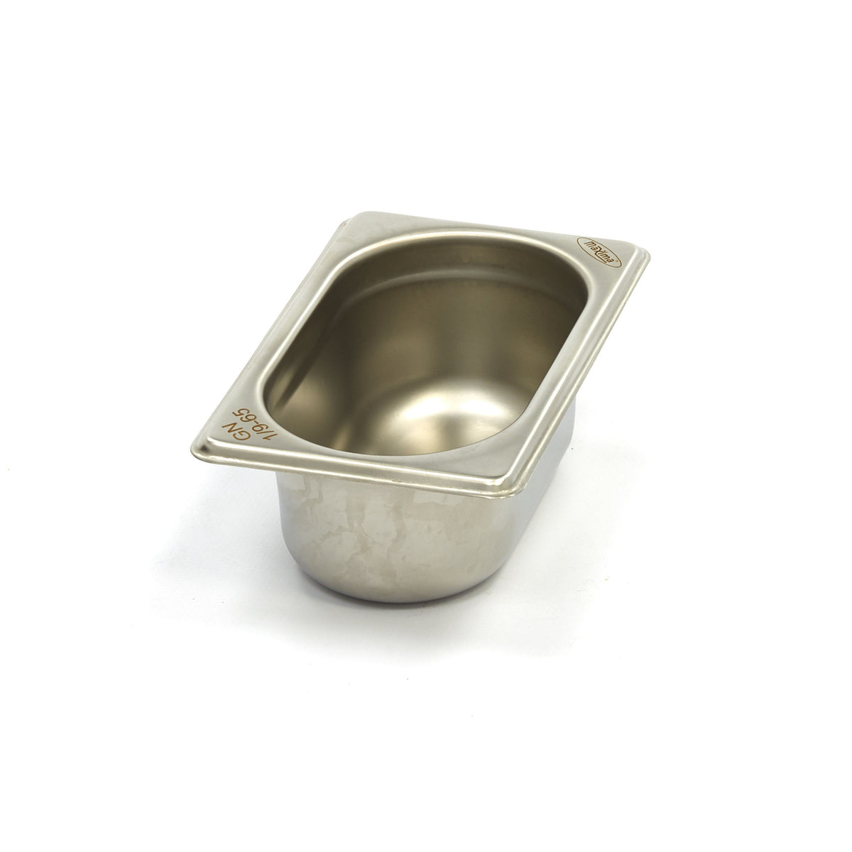 Bac gastronorme Maxima 1/9 GN en acier inoxydable, profondeur 6,5 cm, pour la cuisine professionnelle.
