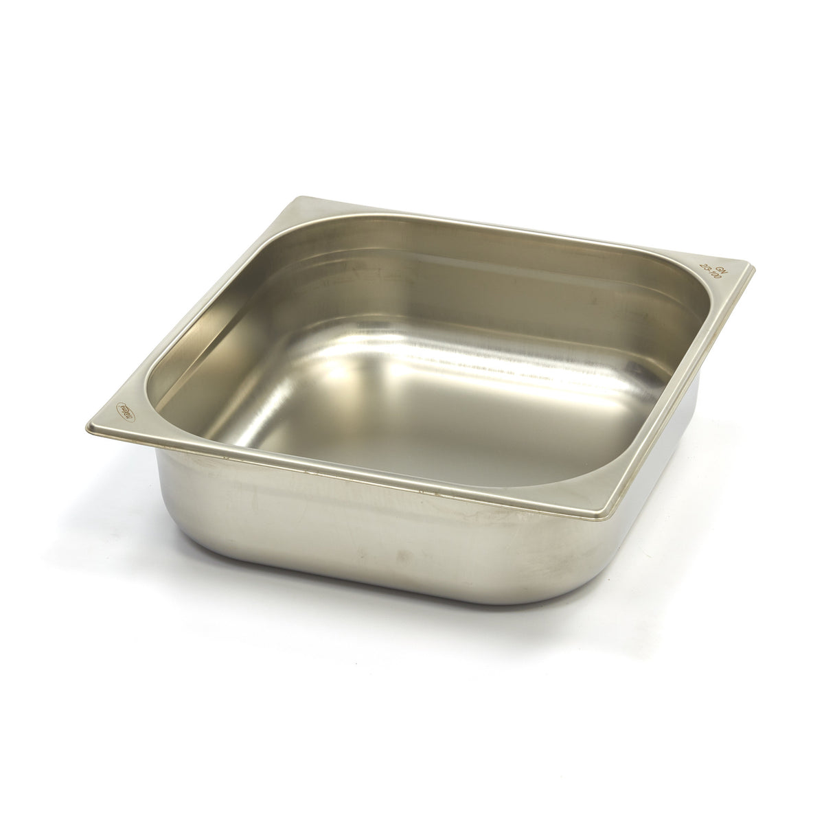 Bac gastronorme 2/3 GN en acier inoxydable, profondeur 10 cm, de la marque Maxima, utilisé pour la préparation en cuisine professionnelle.