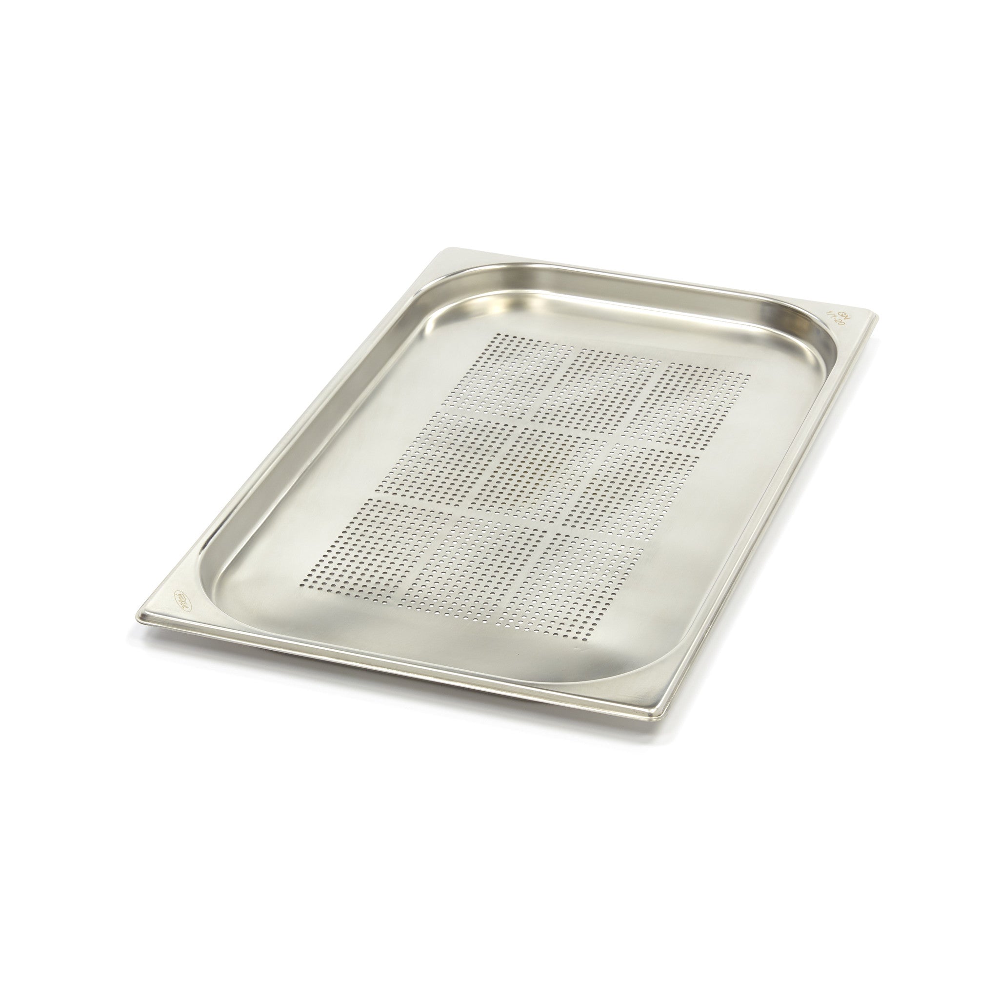 Gastronorm container - 1/1 GN - 2 cm deep - stainless steel - perforated