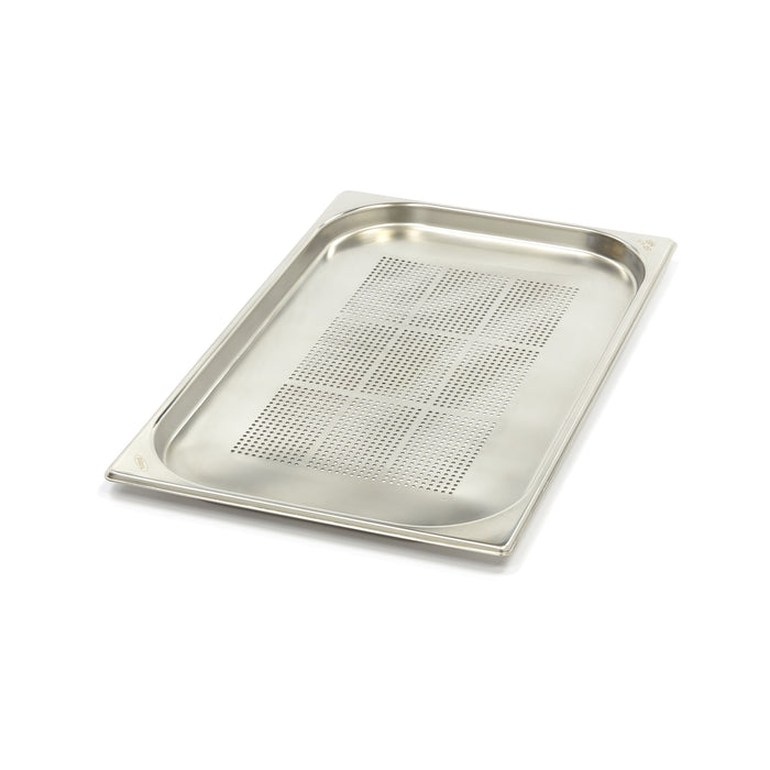 Récipient gastronorm Maxima 1/1 GN en acier inoxydable perforé, profondeur 2 cm, pour cuisine professionnelle