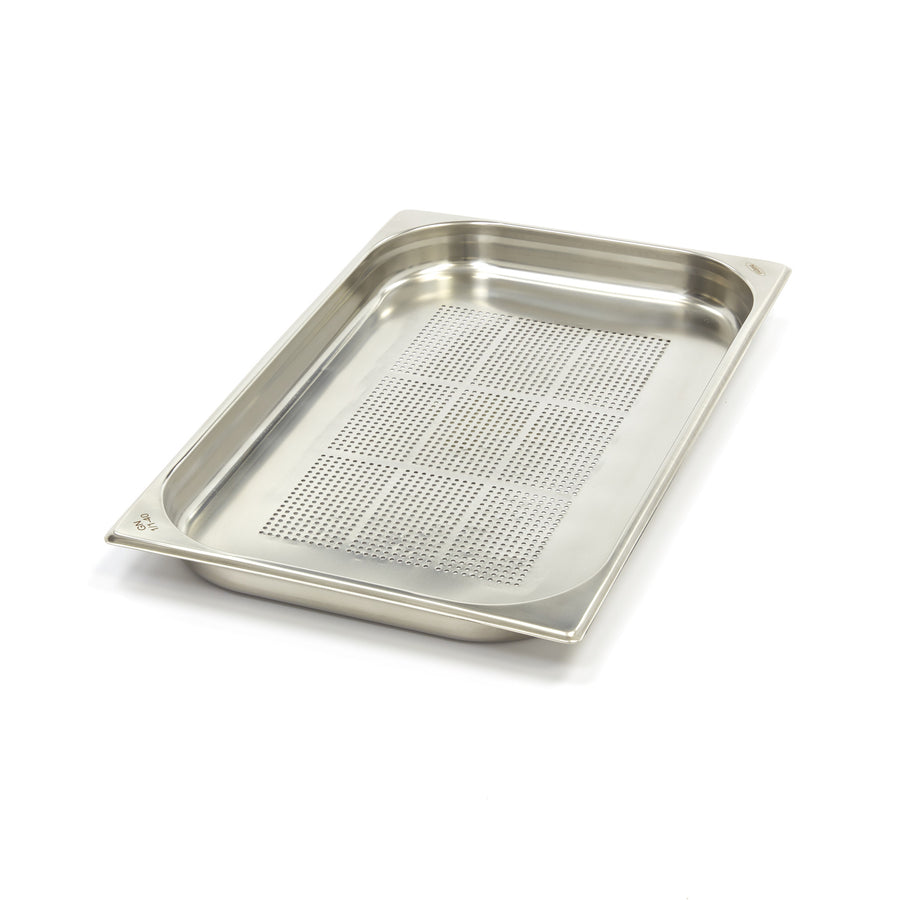 Récipient gastronorm 1/1 GN en acier inoxydable perforé, bac gastronorme Maxima, profondeur 4 cm, idéal pour la cuisine professionnelle