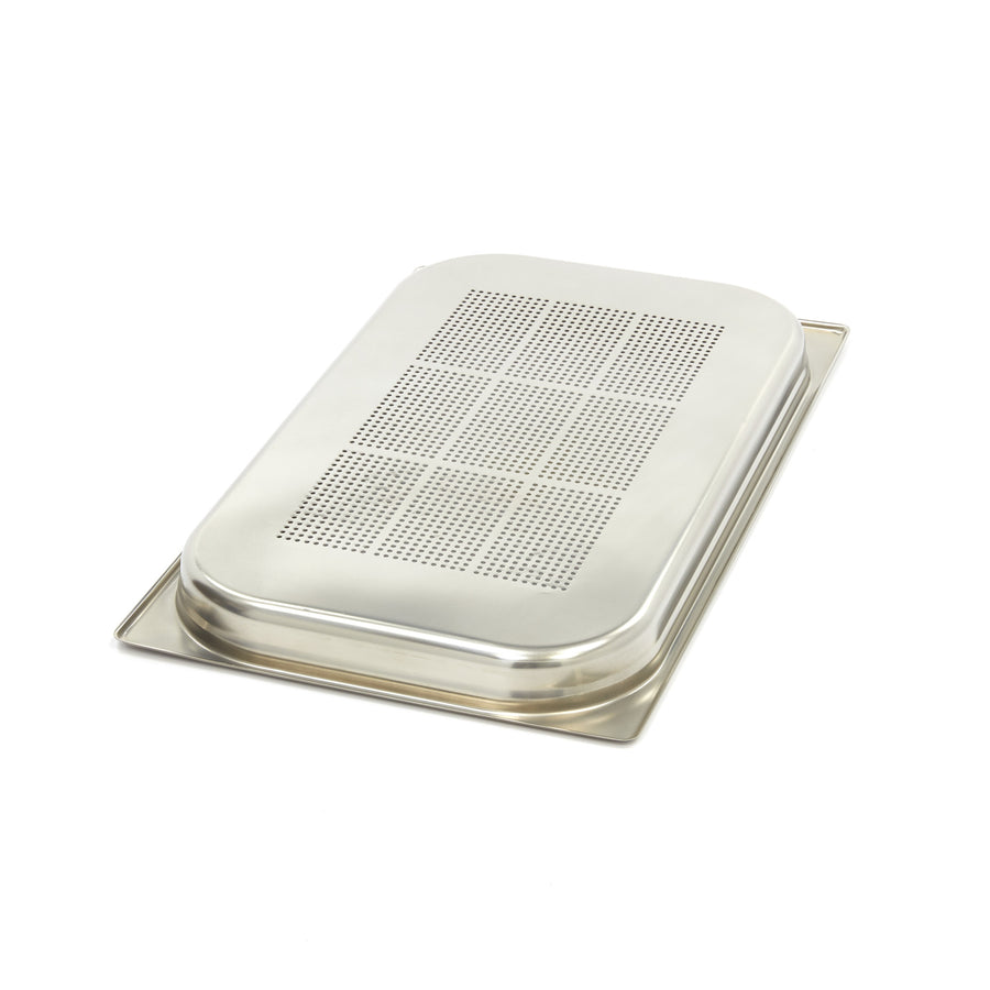 Récipient gastronorm - 1/1 GN - profondeur 4 cm - acier inoxydable - perforé
