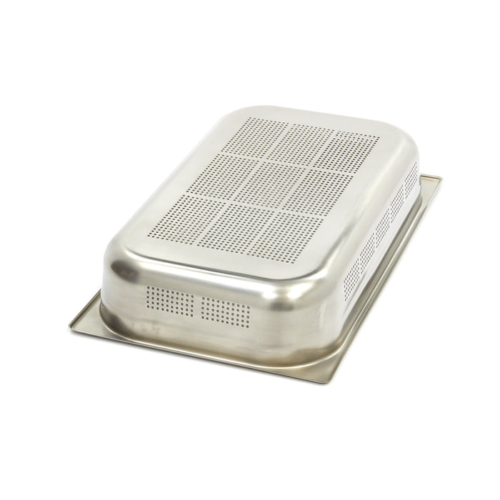 Récipient gastronorm - 1/1 GN - profondeur 10 cm - acier inoxydable - perforé