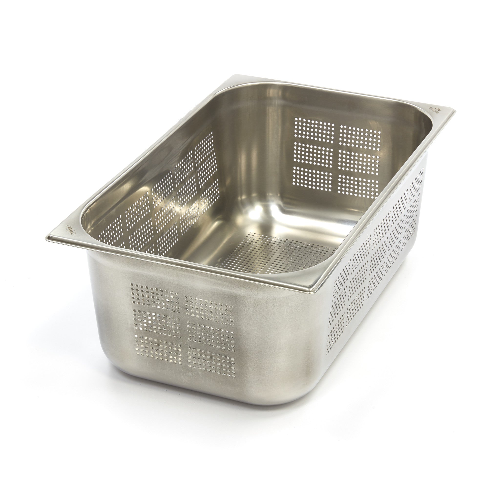 Gastronorm container - 1/1 GN - 20 cm deep - stainless steel - perforated