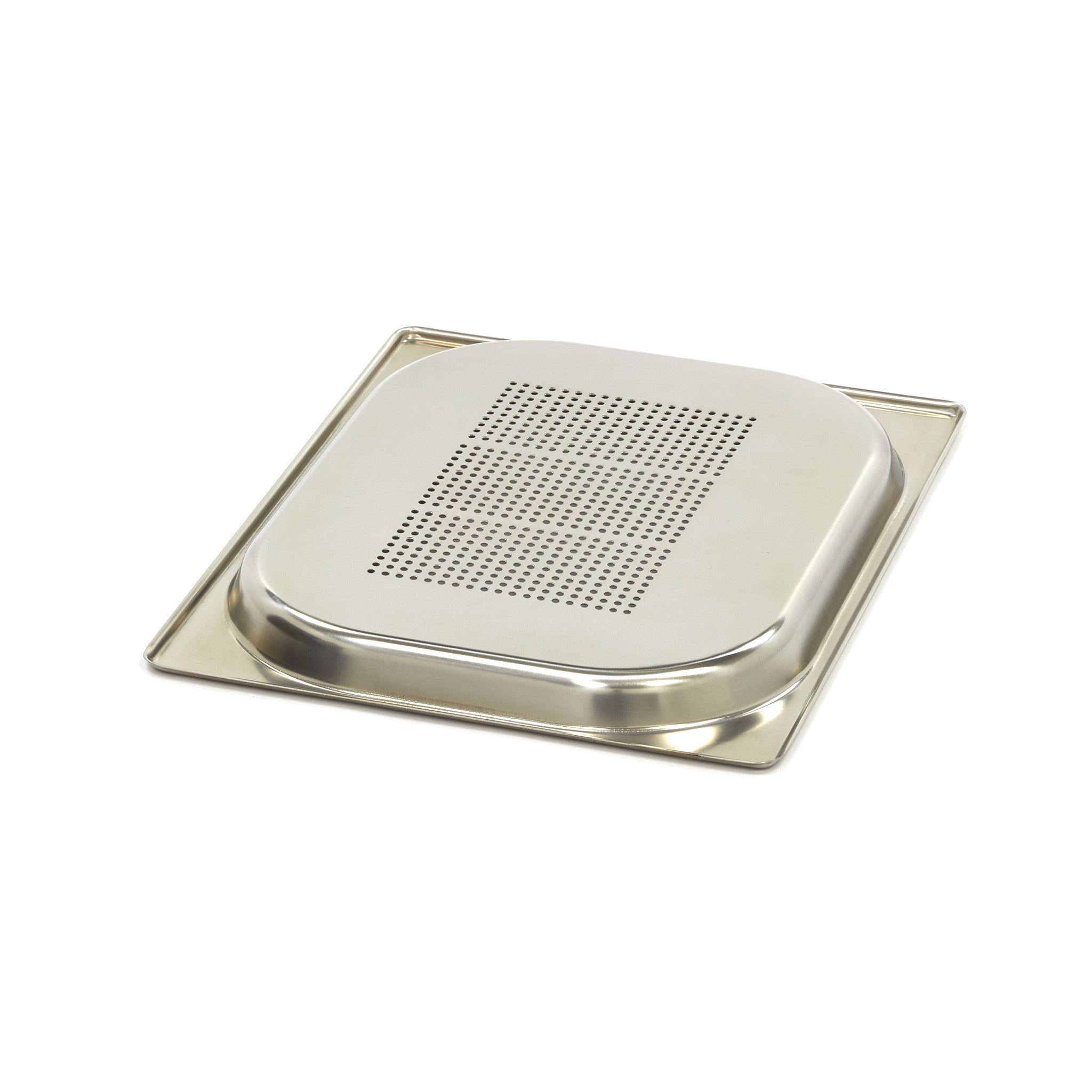 Récipient gastronorm 1/2 GN en acier inoxydable perforé, depth 2 cm, de la marque Maxima, pour la cuisine professionnelle.