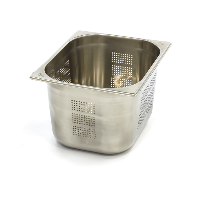 Récipient gastronorm 1/2 GN en acier inoxydable perforé, profondeur 20 cm, de la marque Maxima, pour la cuisine professionnelle.