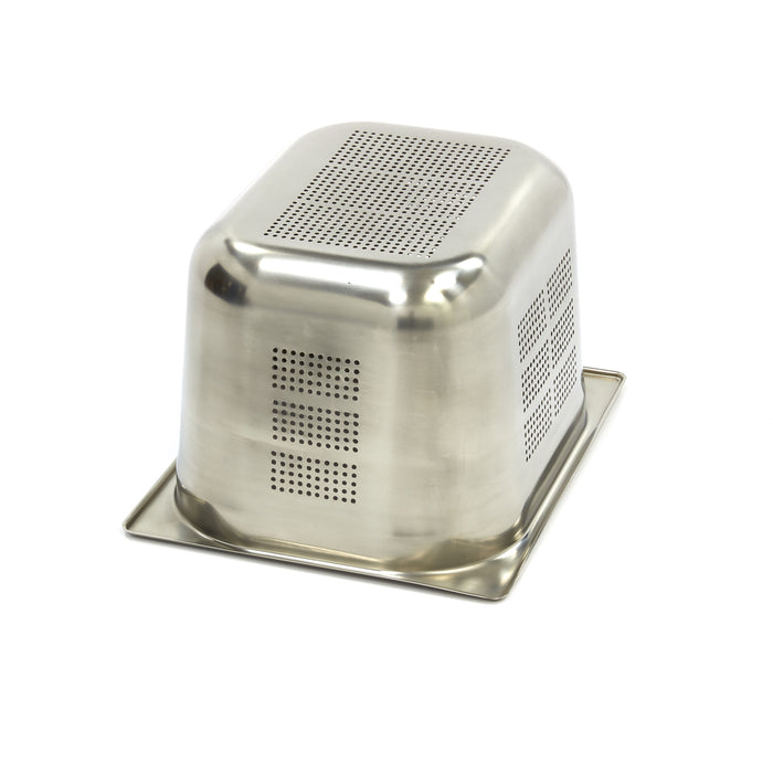 Récipient gastronorm - 1/2 GN - profondeur 20 cm - acier inoxydable - perforé