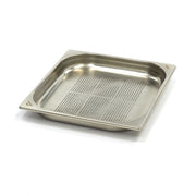 Gastronorm container - 2/3 GN - 4 cm deep - stainless steel - perforated