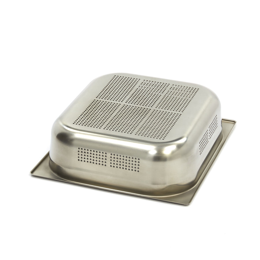 Récipient gastronorm - 2/3 GN - profondeur 10 cm - acier inoxydable - perforé