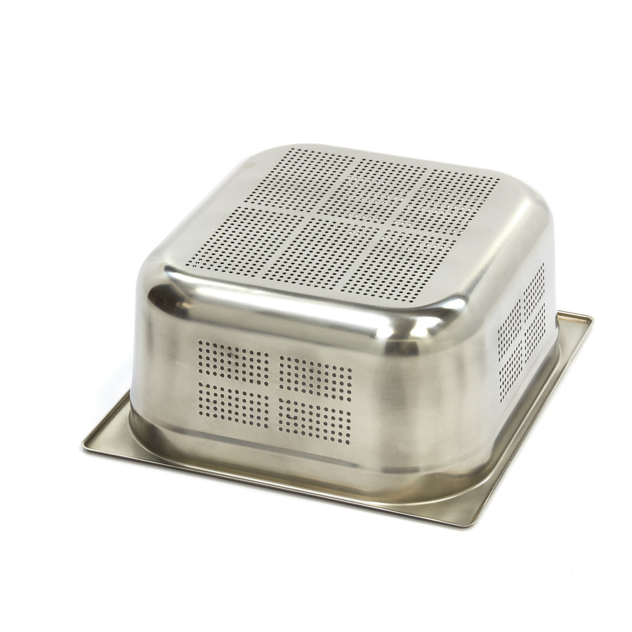 Récipient gastronorm - 2/3 GN - profondeur 15 cm - acier inoxydable - perforé
