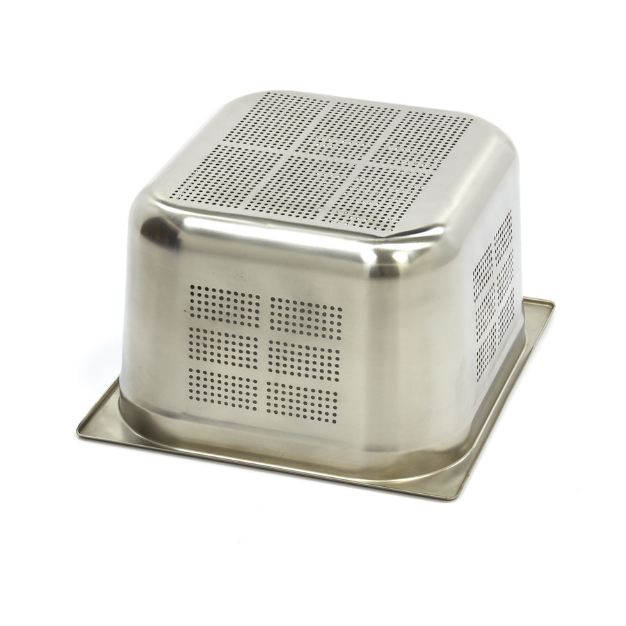 Récipient gastronorm - 2/3 GN - profondeur 20 cm - acier inoxydable - perforé