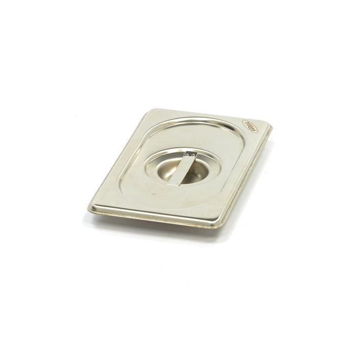 Couvercle gastronorm 1/9 GN en acier inoxydable de la marque Maxima, adapté pour bacs gastronorms.