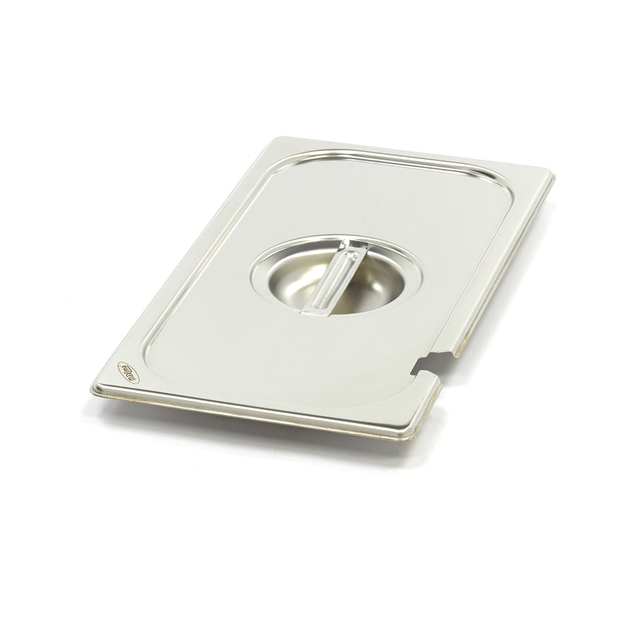 Couvercle gastronorm 1/3 GN en acier inoxydable Maxima avec ouverture pour cuillère, pour bacs gastronormes professionnels.