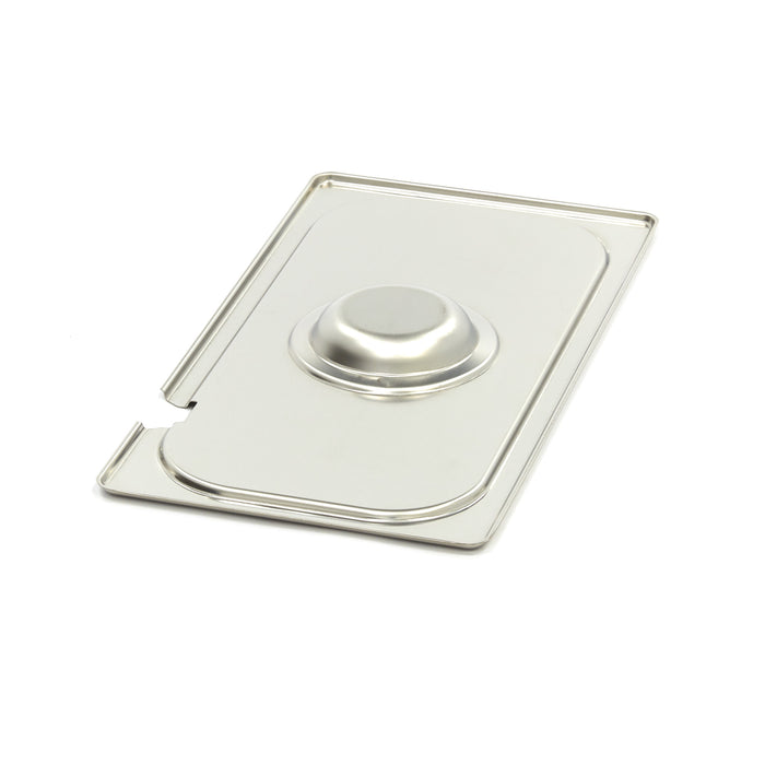 Couvercle gastronorm - 1/3 GN - acier inoxydable - avec ouverture pour cuillère