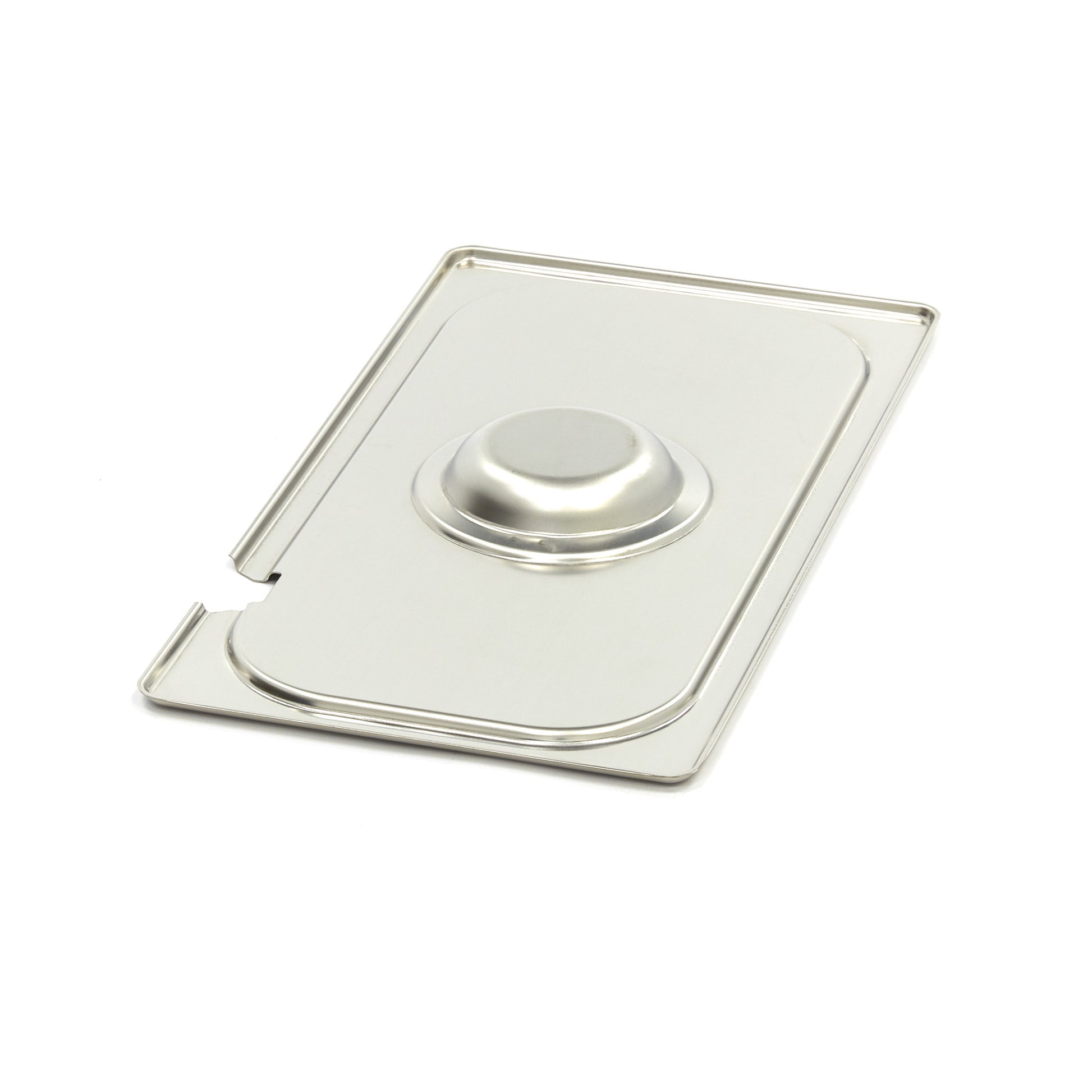 Couvercle gastronorm - 1/3 GN - acier inoxydable - avec ouverture pour cuillère