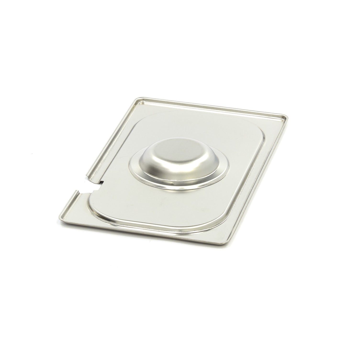Couvercle gastronorm - 1/4 GN - acier inoxydable - avec ouverture pour cuillère