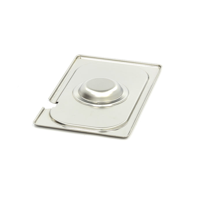 Couvercle gastronorm - 1/4 GN - acier inoxydable - avec ouverture pour cuillère