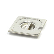 Gastronorm lid - 1/6 GN - stainless steel - with spoon notch