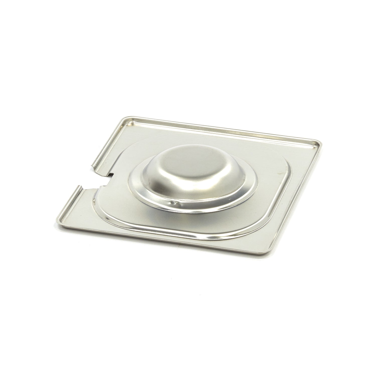 Couvercle gastronorm - 1/6 GN - acier inoxydable - avec ouverture pour cuillère