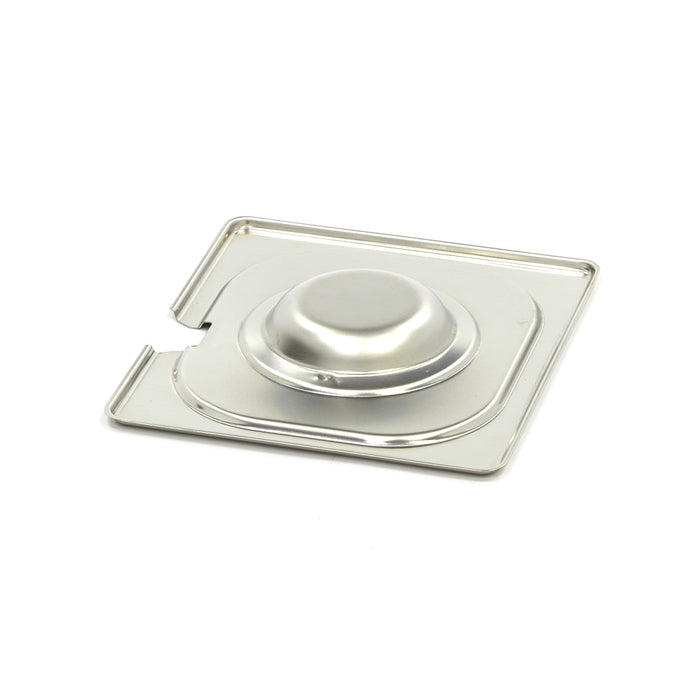 Couvercle gastronorm - 1/6 GN - acier inoxydable - avec ouverture pour cuillère