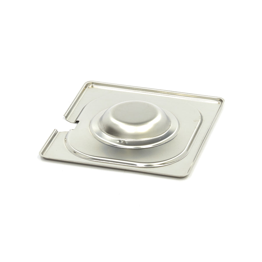 Couvercle gastronorm - 1/6 GN - acier inoxydable - avec ouverture pour cuillère