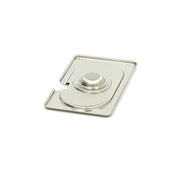 Couvercle gastronorm - 1/9 GN - acier inoxydable - avec ouverture pour cuillère