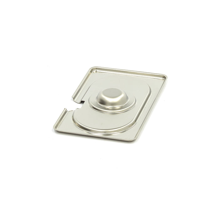 Couvercle gastronorm - 1/9 GN - acier inoxydable - avec ouverture pour cuillère