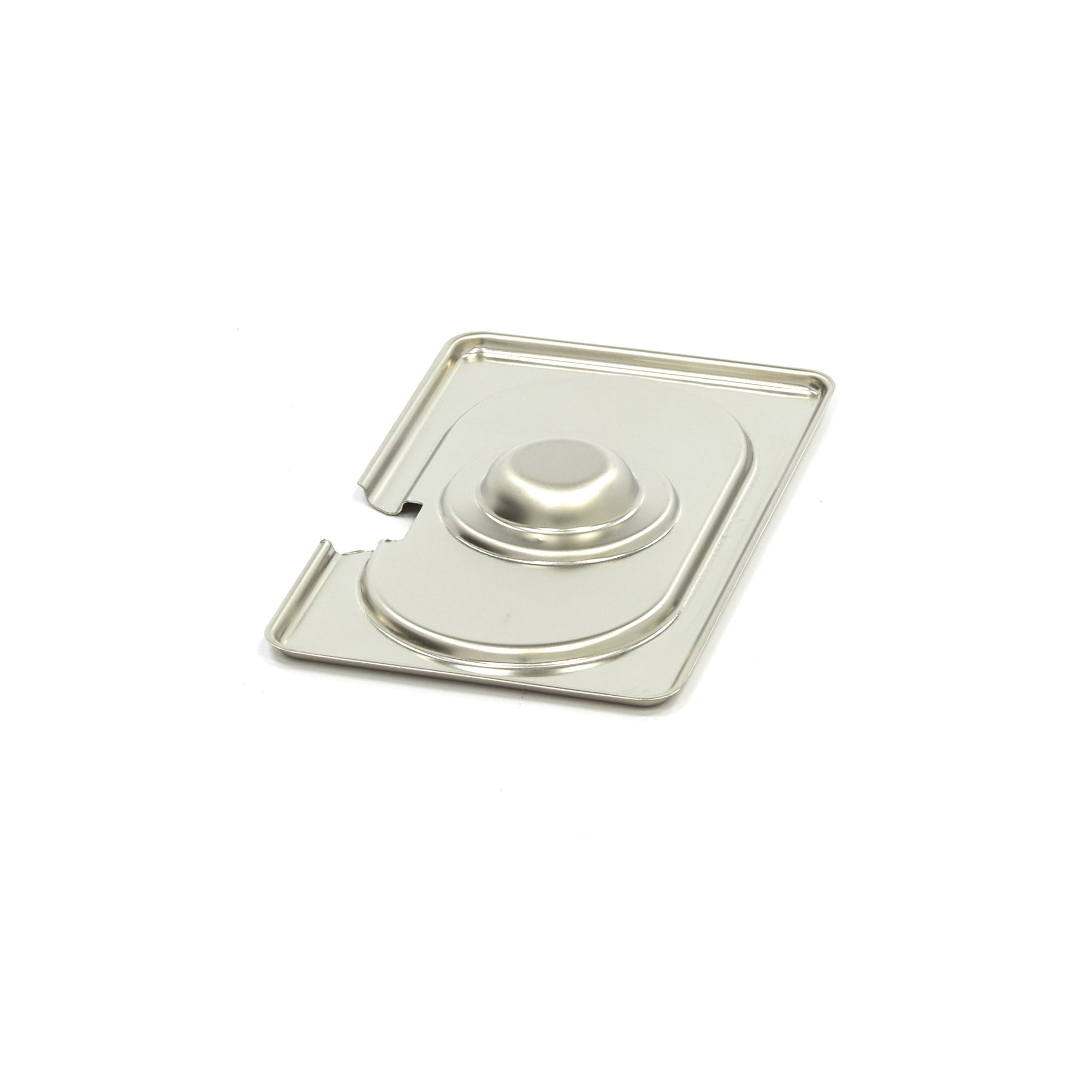 Couvercle gastronorm - 1/9 GN - acier inoxydable - avec ouverture pour cuillère
