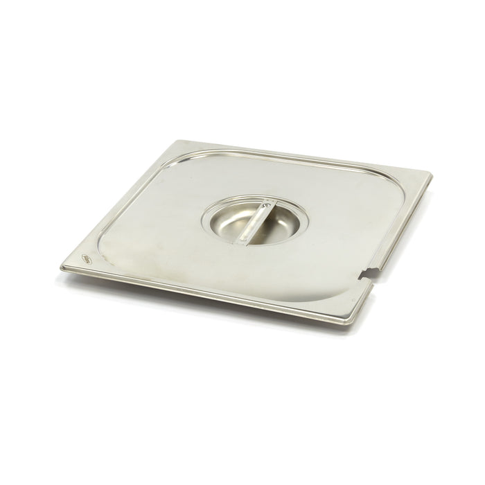 Couvercle gastronorm 2/3 GN en acier inoxydable avec ouverture pour cuillère, compatible avec bacs gastronorm Maxima