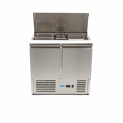 Saladette Maxima de 257 L, 90 cm avec 2 portes, réfrigération commerciale pour préparation de salades.