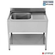1000x700xH850mm BAC gauche - Unninox