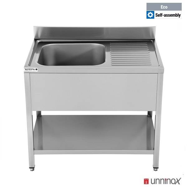 1200x700xH850mm BAC gauche - Unninox