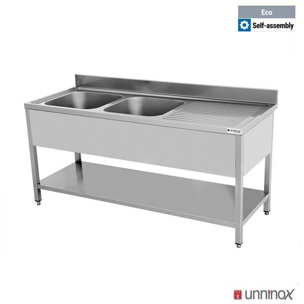 1800x700xH850mm 2 BACs gauche - Unninox - image 4