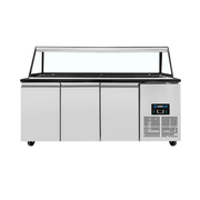 Saladette Workbench – 5x GN 1/1 Capacité - 188x82x85.5cm - Unninox - image 3
