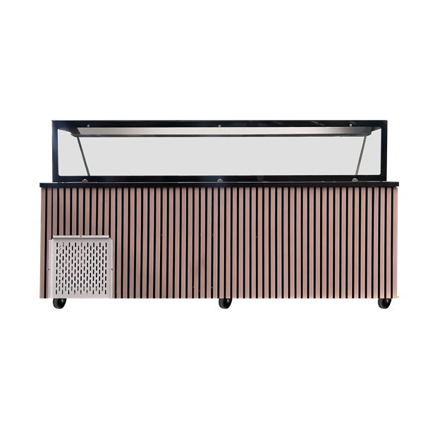 Saladette Workbench – 6x GN 1/1 Capacité – 223x82x85.5cm - Unninox