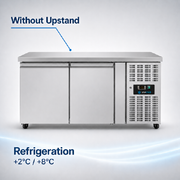 Refrigerated Comptoir – 2 portes – SANS DOSSERET – 1390x700x850mm - Unninox
