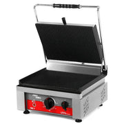 Contact/Panini Grill | Ribbed Surface 360x300 mm (Cast Iron) | 50°C/300°C - Unninox - image 4