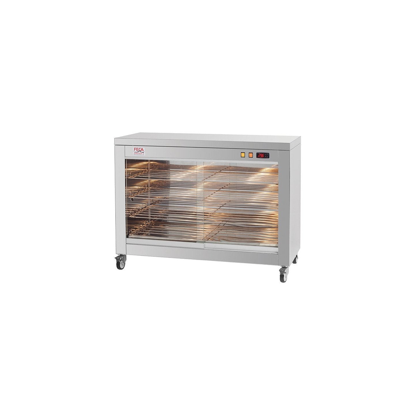Vitrine chauffante 4 niveaux pour rôtissoire EKO - FECA