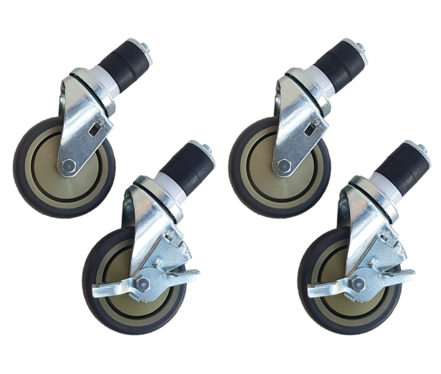 Roues de la table de travail 4 pcs - 2 avec freins - 4 inch / 10.2 cm